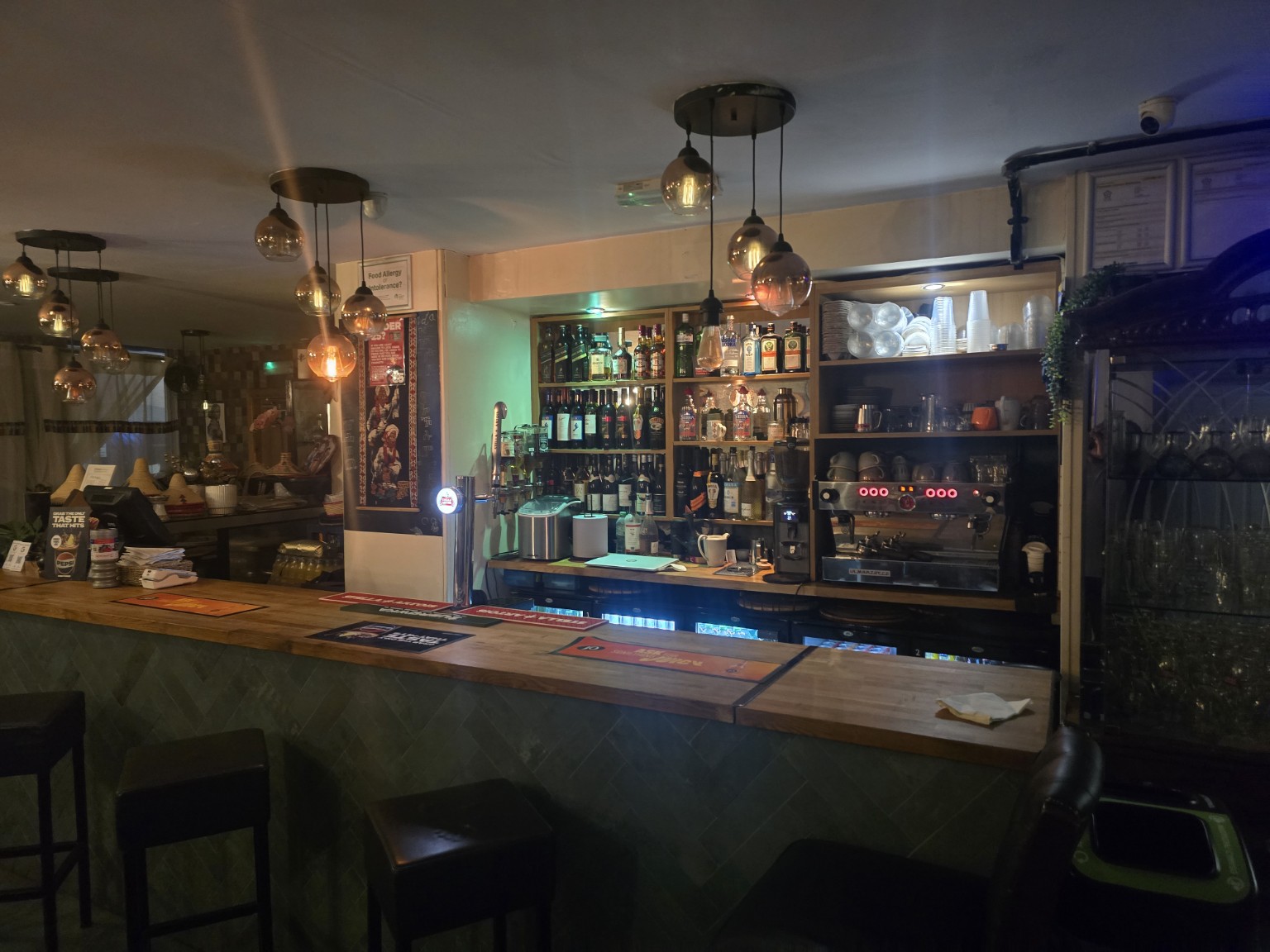 The bar at Fidel Habesha Cuisine